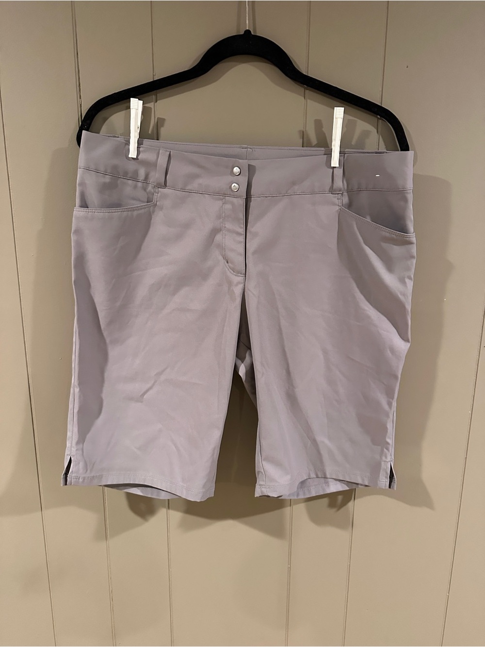Light Gray Women's adidas Stretch Shorts